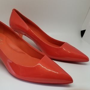 Kenneth Cole Red Pearl Metallic Patent Pump